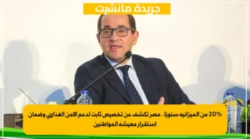 20 من الميزانية سنويًا.. مصر تكشف عن تخصيص ثابت لدعم الأمن الغذائي وضمان استقرار معيشة المواطنين 2